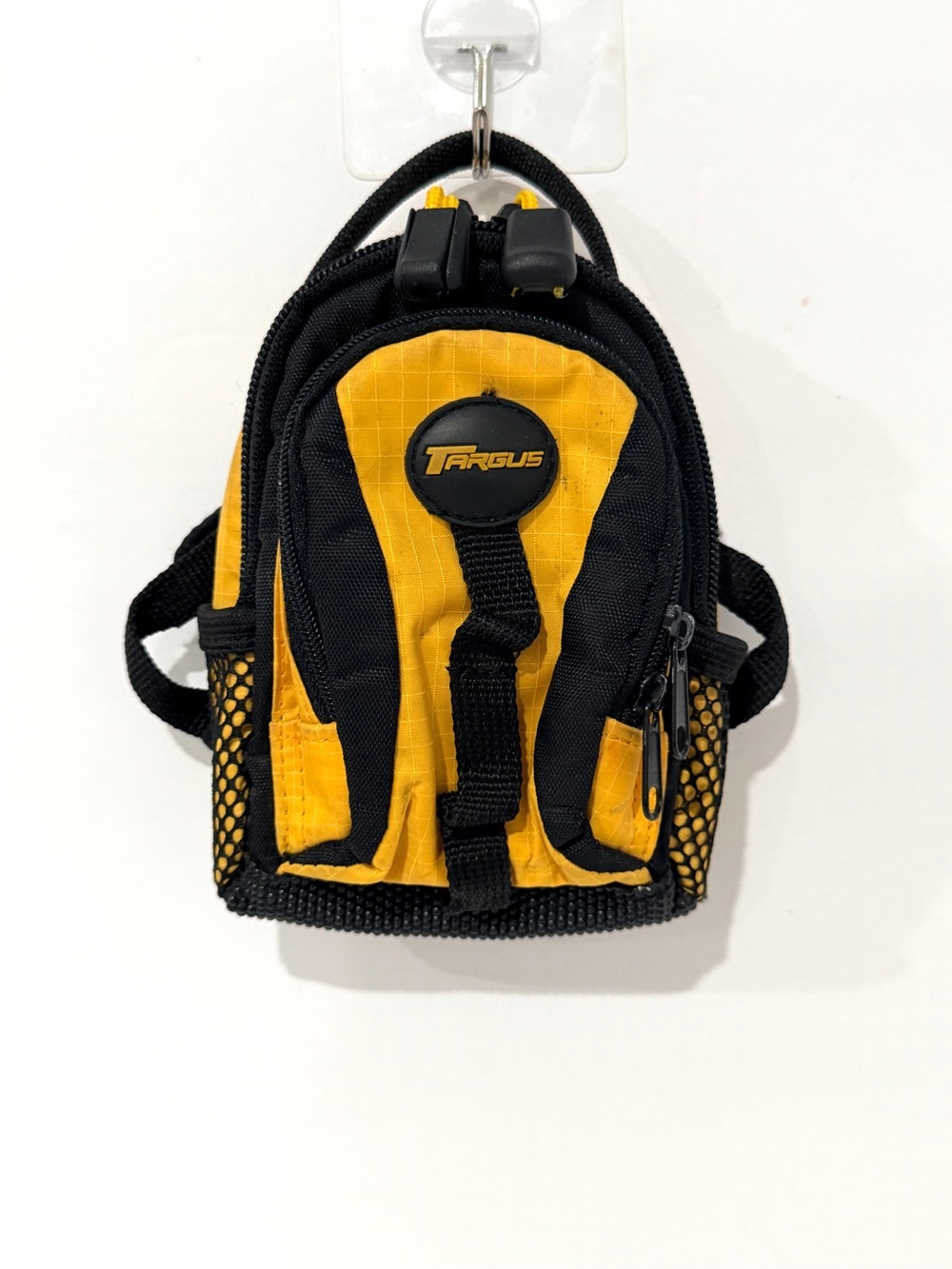 Targus Yellow and Black Mini Backpack Pouch Charm